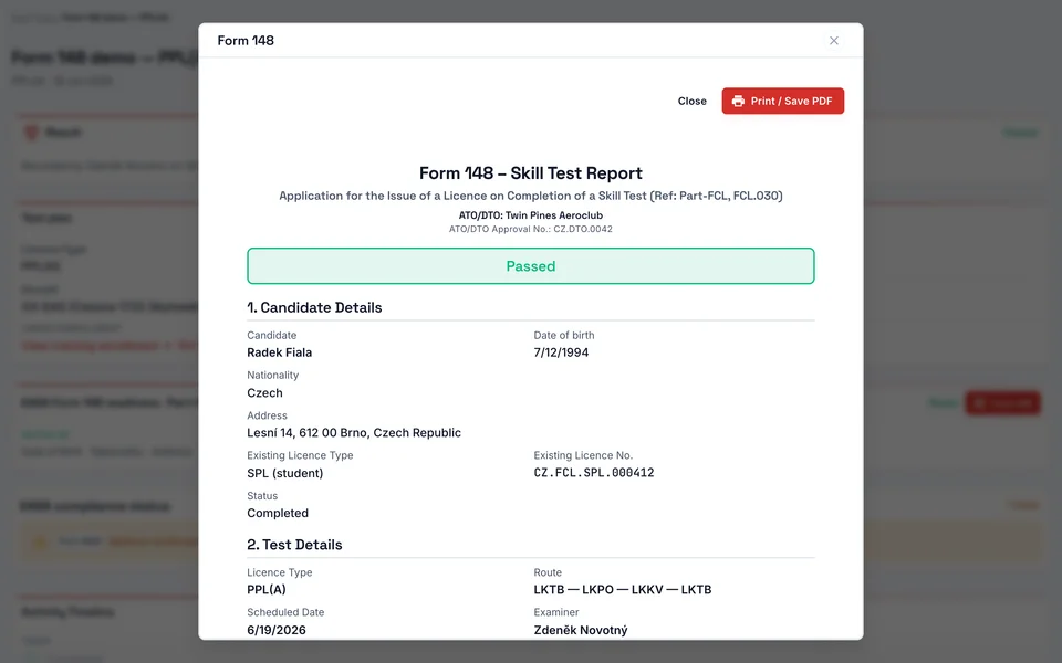 Skill-test report